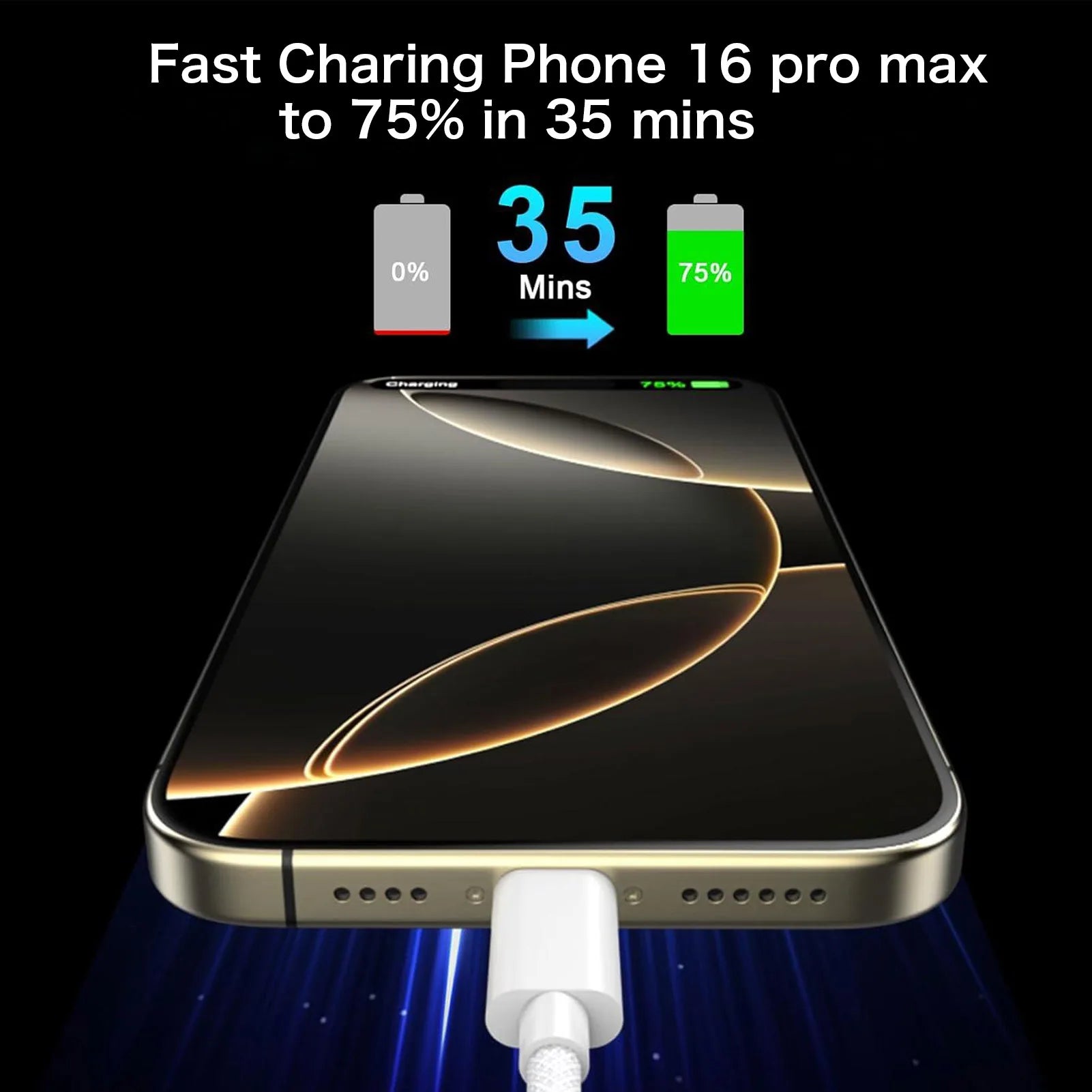 Original PD60W For iPhone 16 15 Pro Max iPad USB-C to USB C Fast Charger Cable For Xiaomi Samsung Google Honor Type C cord 1 2 m